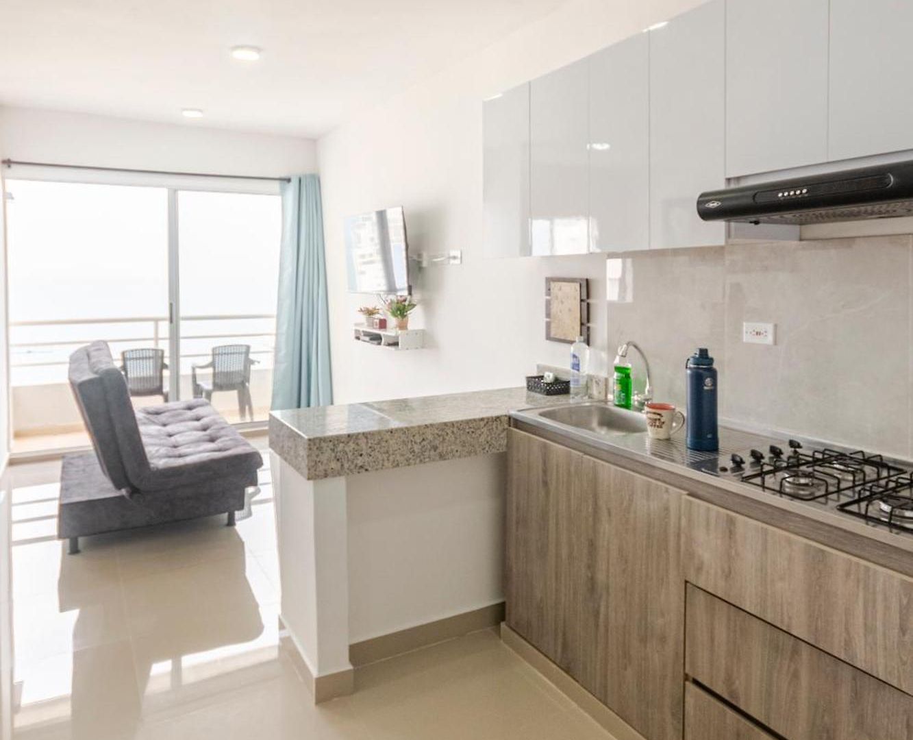 Apartamento 2Br Con Vista Al Mar Y Cerca Al Aeropuerto Apartment